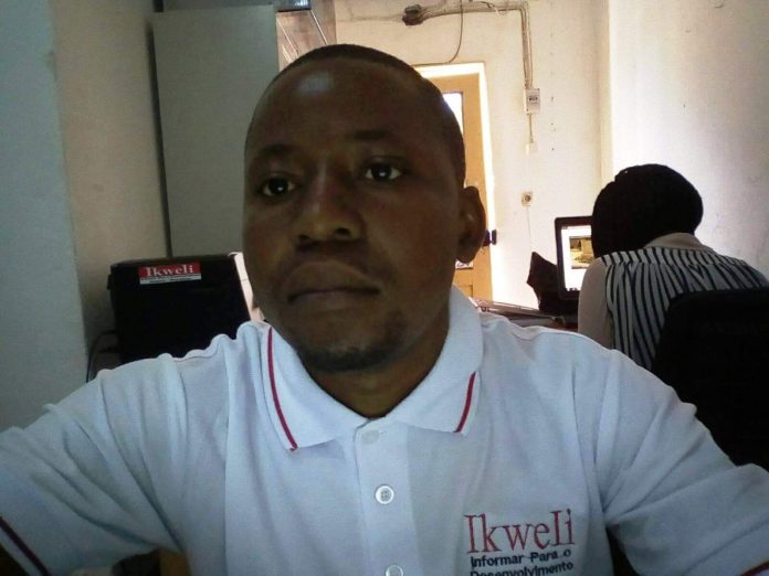 Celestino Manuel, um dos jornalistas do Ikweli vítimas das ameaças de morte