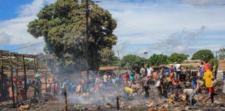 “Mercado dos macondes” pega fogo em Nampula e faz um óbito