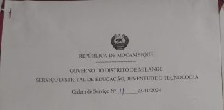 2º Vice-Presidente da Assembleia Autárquica de Milange transferido da sede do distrito por ser da Renamo